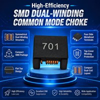 Bobine d'inductance à mode commun à enroulement filaire pour puces CMS, filtre anti-bruit EMI 1211 pour l'électronique automobile