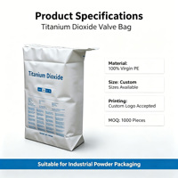 Sacs à valve d'angle thermoscellables en LDPE imperméable, imprimés en héliogravure, haute résistance, pour engrais et poudres minérales, 50 kg, emballage haute vitesse