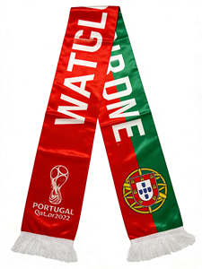 Écharpe en satin personnalisée avec logo 13x135cm, écharpe de supporter de football, écharpe nationale personnalisée pour supporter de football, pour les matchs sportifs - Product Image 4