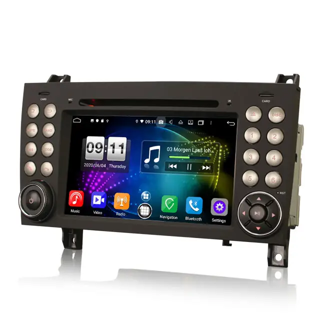 Erisin ES8740S 7 inch DSP Android 10.0 inch DSP Control DAB TPMS DVR CarPlay Auto GPS 4G DAB Autoradio for Benz SLK R171