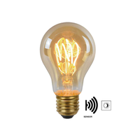 Couvercle en verre ambré AC120V AC230V 2200K 4w day night A60 led filament bulb