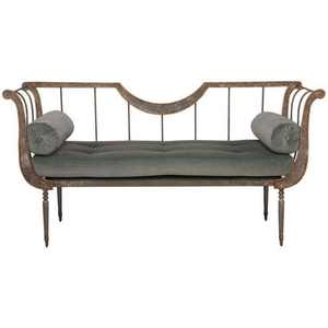 Banc de jardin pliable portable avec coussin en tissu, mobilier d'extérieur 4 places pour ferme, villa, patio, balcon - Product Image 1