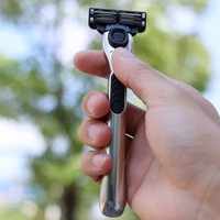 Meilleures ventes : Ensemble de rasoirs de sécurité manuels pour hommes avec lames, emballage en boîte colorée, kit de rasage