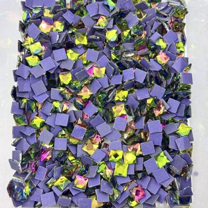 批发 100 件 <span class=keywords><strong>DMC</strong></span> 优质环保玻璃方形水晶钻头 3D 钻石画配件，适用于钻石艺术 DIY - Product Image 2