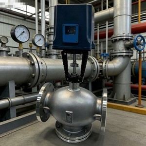 Vanne de régulation électrique Yongnianfeng DN20 DN25 DN32 DN40 DN50 DN65 DN80 DN100 DN125 DN150 DN200 DN250 pour le contrôle de chauffage - Product Image 1