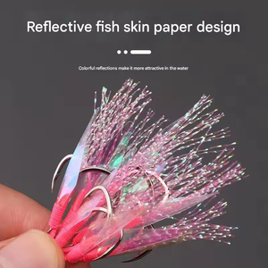 Nouvelle leurre métallique réfléchissante effet peau <span class=keywords><strong>de</strong></span> poisson, avec hameçon simple sans soudure pour attirer les poissons, jig métallique avec hameçon double assisté - Product Image 2