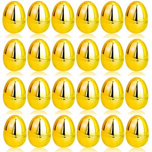 2026年イースター 15cm 25cm 開けることができるイースターエッグ 塗装済みエッグ ソリッドカラー 電気メッキパターン グリッター プラスチック プラスチックシェル - Product Image 4