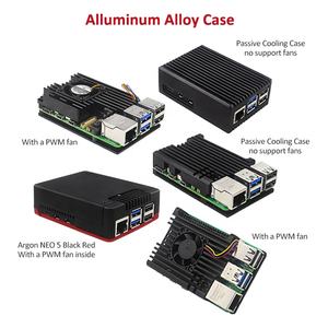 Argon NEO 5 casing untuk Raspberry <span class=keywords><strong>Pi</strong></span> 5 aluminium pendingin Aktif Pasif & ABS penutup casing hitam merah dengan 30mm kipas PWM untuk RPi 5 - Product Image 6