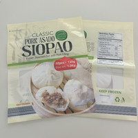 Sacs d'emballage alimentaire laminés imprimés pour aliments surgelés, sacs d'emballage transparents scellés sur trois côtés pour snacks et viande conservée