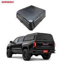 Capot rigide en alliage d'aluminium pour pick-up avec portes latérales solides et porte arrière vitrée pour GMC Canyon