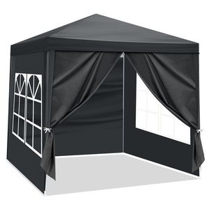 Portable 6.5x6.5Ft Wedding Party <b>Tent</b> With Side Walls Oxford Fabric Quick Opening Aluminum <b>Frame</b> Outdoor Use - Product Image 1