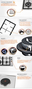 Built-In Home Appliance Stainless Steel Top <b>Stove</b> PGER6041S-A1CI for Household Use - Product Image 2