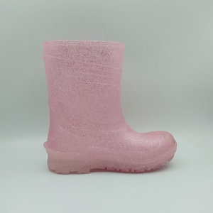 Vente en gros Nouvelle collection de bottes de pluie rouges pailletées pour garçons Chaussures confortables décontractées à semelle épaisse avec caractéristiques imperméables et souples - Product Image 3