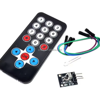 ZOPRO 03102519 Kit de Control Remoto Infrarrojo de un Solo Chip, Módulo Transmisor y Receptor IR Inalámbrico para Proyectos de Robótica/Bricolaje, Negro