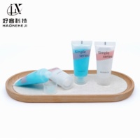 Kit d'articles de toilette pour hôtel personnalisé 20ml 30ml, tube souple en PE, ensemble de shampoing et gel douche pour chambre d'hôtel, articles de toilette de voyage
