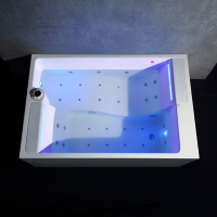 Baignoire Spa Intelligente Moderne Écologique avec Haut-parleurs Bluetooth, Système de Température Constante, Massage à Bulles, Bain à Remous pour Villa