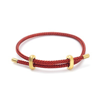 Bracelet en cordon assorti pour couples, fermoir en forme de 8, plaqué or 18 carats, acier inoxydable, résistant à la rouille, imperméable, sans ternissement, bijoux