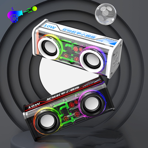 Mini Machine Transparent Mecha Musical Box Portable Wireless <b>Speaker</b> Stereo Subwoofer with LED - Product Image 4