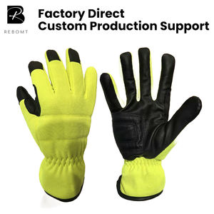 高可见度 OEM 定制滑雪手套 荧光绿 男女通用 防水 分指保暖冬季滑雪手套 - Product Image 1