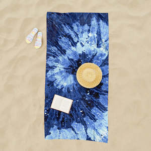 Serviettes de plage en microfibre écologiques en gros, personnalisées, uniques, tie-dye, pour l'été, la natation, le bain, séchage rapide, sans sable, grande capacité d'absorption - Product Image 2