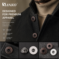 Boutons en métal de luxe personnalisés SANKO pour jeans, placage écologique, centre concave décoratif pour manteaux, blazers et accessoires vestimentaires