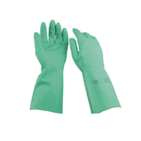 Gants en caoutchouc résistants aux produits chimiques verts pour le nettoyage industriel, protection contre les acides et les alcalis, gants de sécurité robustes