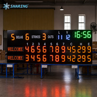 Grand écran d'affichage LED pour tableau de scores électronique de baseball en plein air, avec chiffres multicolores pour les stades sportifs
