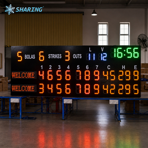 Grand écran d'affichage LED pour tableau de scores électronique de baseball en plein air, avec chiffres multicolores pour les stades sportifs - Product Image 1
