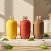 Bouteilles en verre coloré de 30ml avec compte-gouttes cosmétique à épaulement plat, emballage de soins de la peau aux huiles essentielles recyclables pour diffuseur de lotion