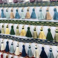 Approvisionnement d'usine bas prix de gros Textile de maison rideau gland frange coupe