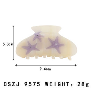 CANYUAN الطراز الكوري ، ديكور مبتكر نجم البحر ، أسيتات بيضاء حليبي ، مشابك مخلب حيوان ظريفة مخصصة للبيع بالجملة - Product Image 2