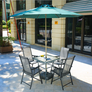Silla <span class=keywords><strong>de</strong></span> comedor, mesa redonda <span class=keywords><strong>4</strong></span> plazas mesa <span class=keywords><strong>de</strong></span> jardín Muebles <span class=keywords><strong>de</strong></span> Patio al aire libre muebles <span class=keywords><strong>de</strong></span> 5 Pcs conjunto <span class=keywords><strong>de</strong></span> jardín - Product Image 1