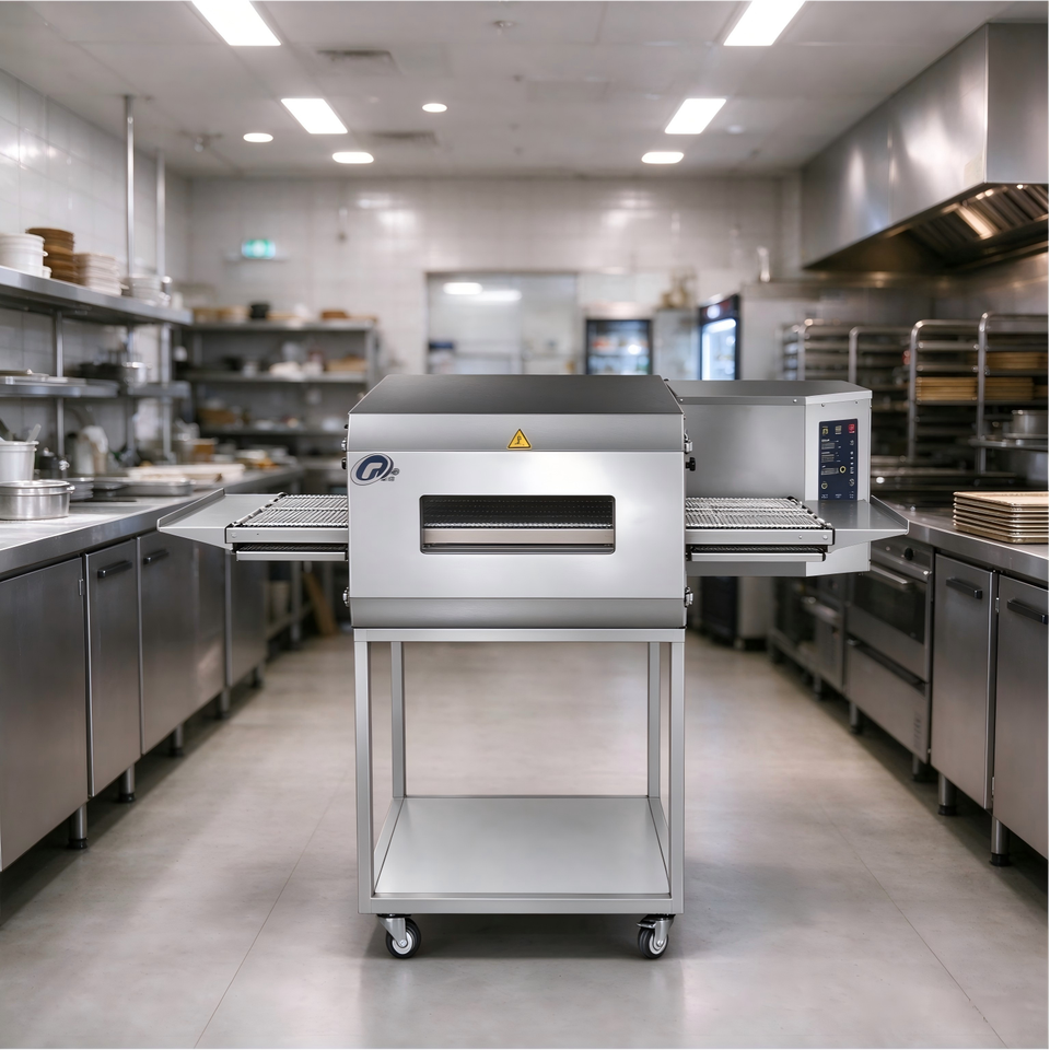 Hot Air Circulation Conveyor Pizza Oven, Electric or Gas Type ...