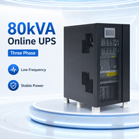 Powermerry 33-80 80kVA Fabriqué en Chine Onduleur en ligne triphasé à batterie au plomb certifié CE ROHS pour applications médicales, industrielles et centres de données 0ms