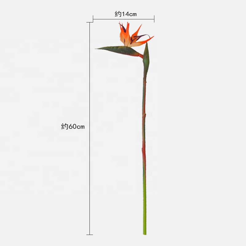 6 Fiori Artificiali Uccello Del Paradiso (Strelitzia) | Altezza 84 Cm E 62 Cm, In Seta E PU, Arancione, Per Decorazione Casa, Ufficio, Matrimonio