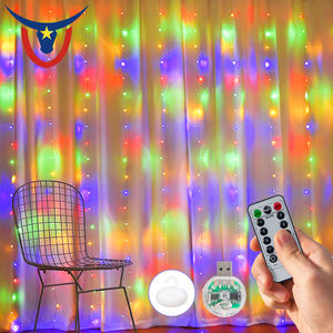 Noël Rideau Lumières En Gros LED 8 Fonction Télécommande Rideau LED <span class=keywords><strong>Guirlande</strong></span> 3x3 Mteer - Product Image 2