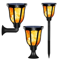 51led flamme scintillante danse torche lumière faux feu flamme post applique extérieure solaire scintillement flamme torche