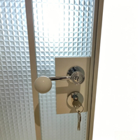 Porte intérieure en verre en alliage d'aluminium, style rétro français, résistante à l'eau et antirouille, pour salle de bain et cuisine (Villa/Hôtel)