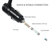 12V allume-cigare à DC 5.5x2.1mm 2.5mm câble d'alimentation pour Dash Cam voiture DVR USB chargeur GPS caméra camion RV panneau solaire