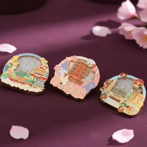 Aimant de réfrigérateur personnalisé, cadeau souvenir, décoration promotionnelle personnalisée, aimants de réfrigérateur 3D en métal exquis, LOGO - Product Image 3