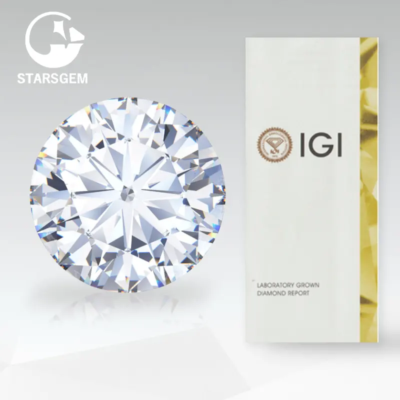 Starsgem White Created Loose Certificate VVS1 VVS VS1 CVD Lab Grown Diamond 1ct Free Fire De Laboratorio Diamante