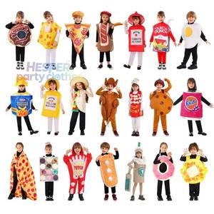Nouveau costume de performance alimentaire HP pour Halloween, thème pizza, hot-dog, hamburger, fromage, œufs, avec leggings, pour festival scolaire - Product Image 1