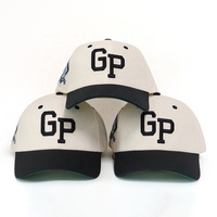 Proveedor OEM, Gorra Deportiva Unisex Europea de 6 Paneles, Logotipo Bordado en 3D, Dos Tonos, Gorras de Béisbol con Visera Curva, Personalizables para Equipos
