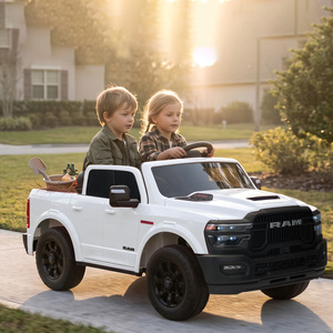 Camion électrique pour enfants sous licence RAM 24V, voiture électrique 2 places avec télécommande parentale, double moteur, KerryYoo SQ7 Blanc - Product Image 3