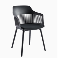 Chaise de jardin d'extérieur moderne, portable, empilable, étanche, économique, en plastique, pour terrasse, salle à manger, hôtel, restaurant, extérieur - Vente chaude