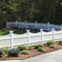 Clôture verticale en PVC décorative, légère mais résistante, anti-corrosion et anti-pourriture, directement de l'usine, pour jardin/cour