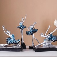 Figurine de ballerine en résine, décoration d'intérieur, sculpture décorative