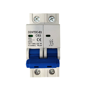 Disjoncteur miniature 2P DC MCB 1000Vdc 6kA, capacité de coupure, montage sur rail DIN, certifié CE pour système <span class=keywords><strong>solaire</strong></span> photovoltaïque - Product Image 2