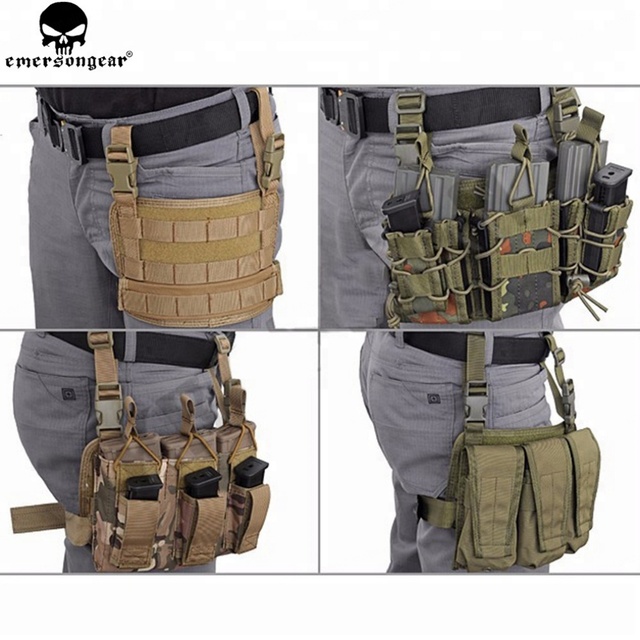 Tactical Combat Clip Drop Modular Leg Dump Molle Panel Pouch Nylon Hunting Holster Tools