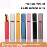 Mini atomiseur de parfum carré en aluminium 12ML échantillon gratuit Surface de givre diffuseur de cosmétiques rechargeable pulvérisateur à pompe